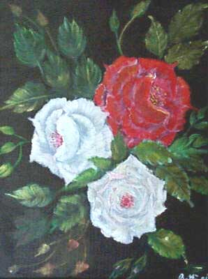 Roses-Acrylic Painting
