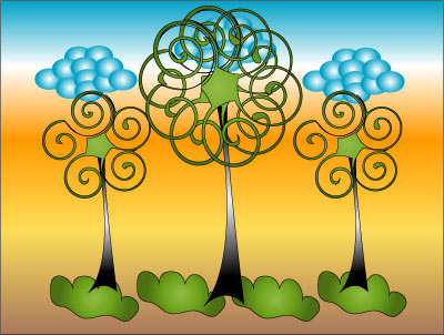 Abstract Trees - Graphic Design with Adobe Illustrator