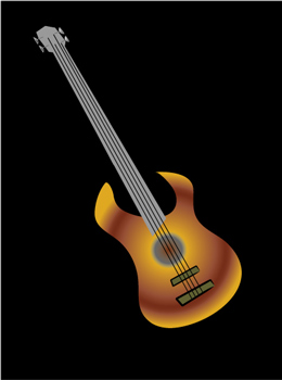 Brown Guitar - Graphic Design with Adobe Illustrator