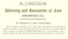 Lincoln's Business Card