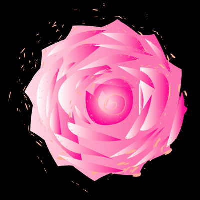Pink Rose - Graphic Design with Adobe Illustrator