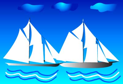 Sailboats - Graphic Design with Adobe Illustrator