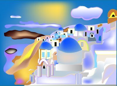 Santorini - Graphic Design with Adobe Illustrator