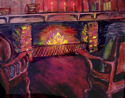 Fireplace - Acrylic Painting