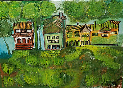 Houses - Acrylic Painting