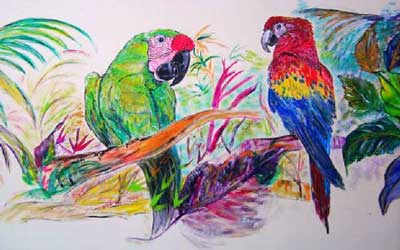 Parrots-Mural